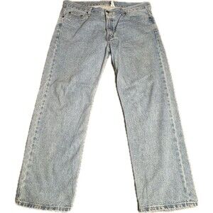 Mens 36x30 Blue 90's Faded Glory Jeans Classic Fit Distressed Grunge Workwear